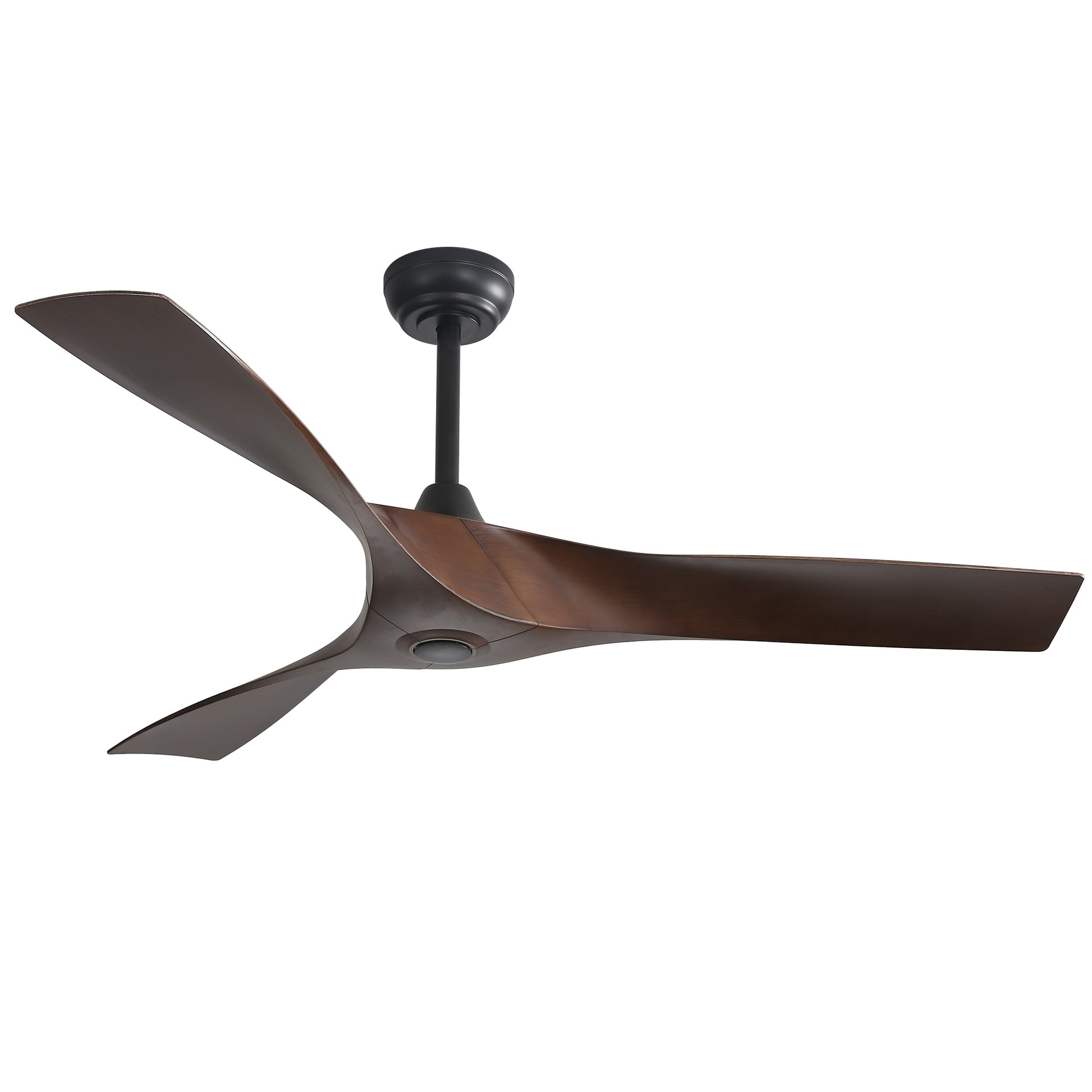  LuxeCraft 52-in Black with Matte Blades Ceiling Fan Without Light 3 -Blade