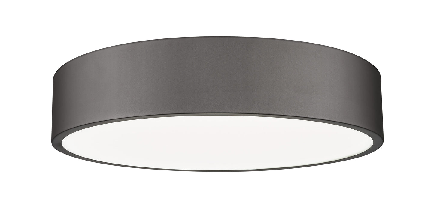 Z-Lite Coronado 1 -Light 20-in Matte Bronze Integrated LED Flush Mount Light