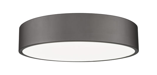 Z-Lite Coronado 1 -Light 20-in Matte Bronze Integrated LED Flush Mount Light
