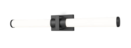 Z-Lite Idris 32.5-in 1 Light Matte Black Integrated LED Transitional Bathroom Vanity light