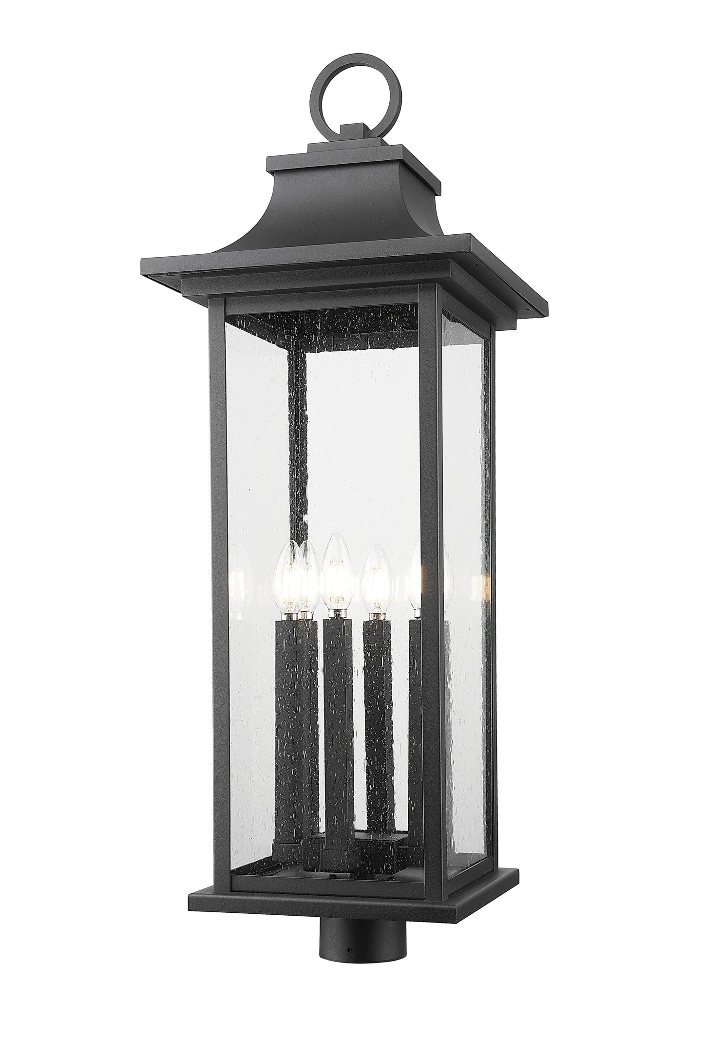 Z-Lite Tiberius 34.75-in Black Coastal Outdoor Light post lantern