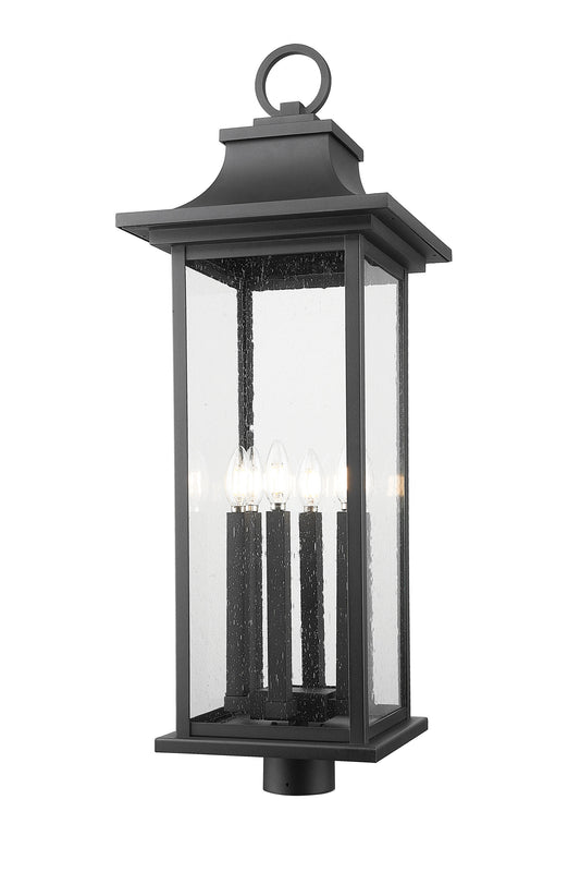 Z-Lite Tiberius 34.75-in Black Coastal Outdoor Light post lantern