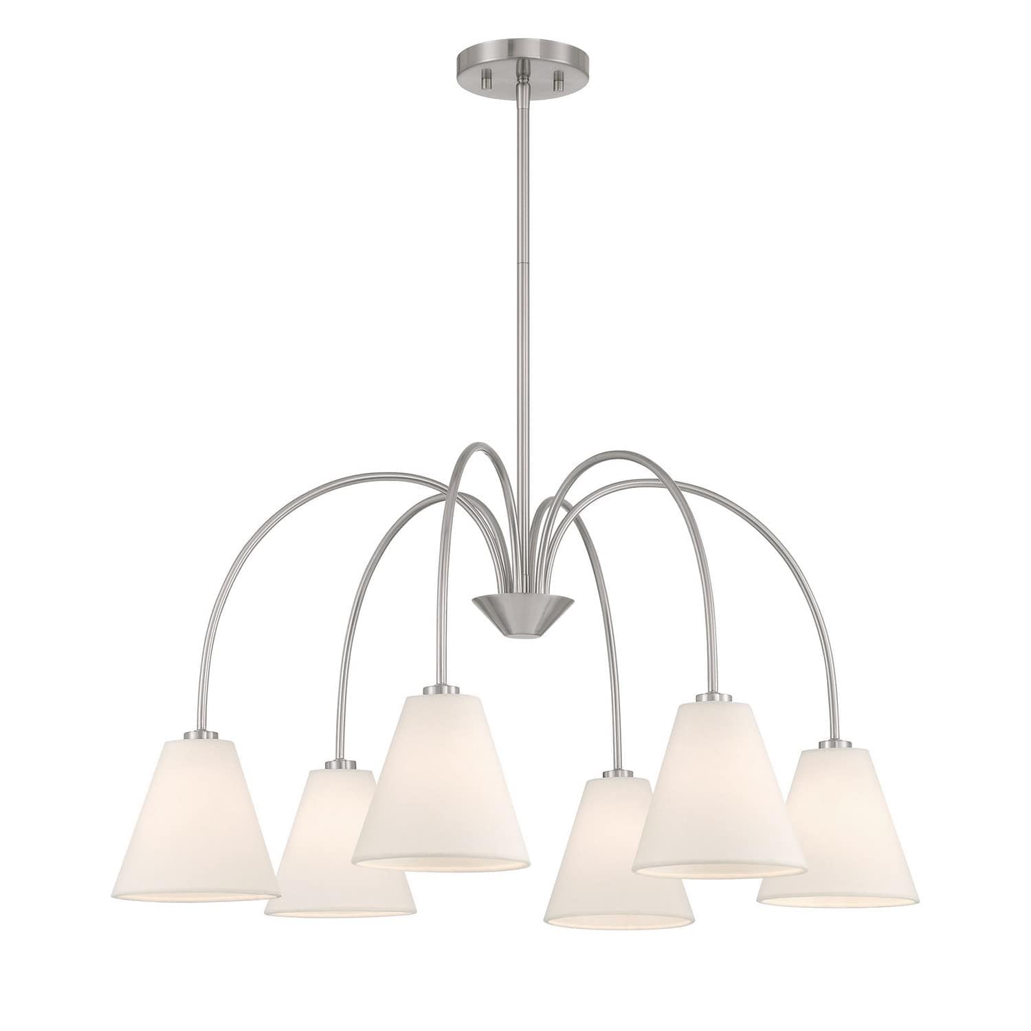 Trade Winds Lighting Chandelier in Brushed Nickel