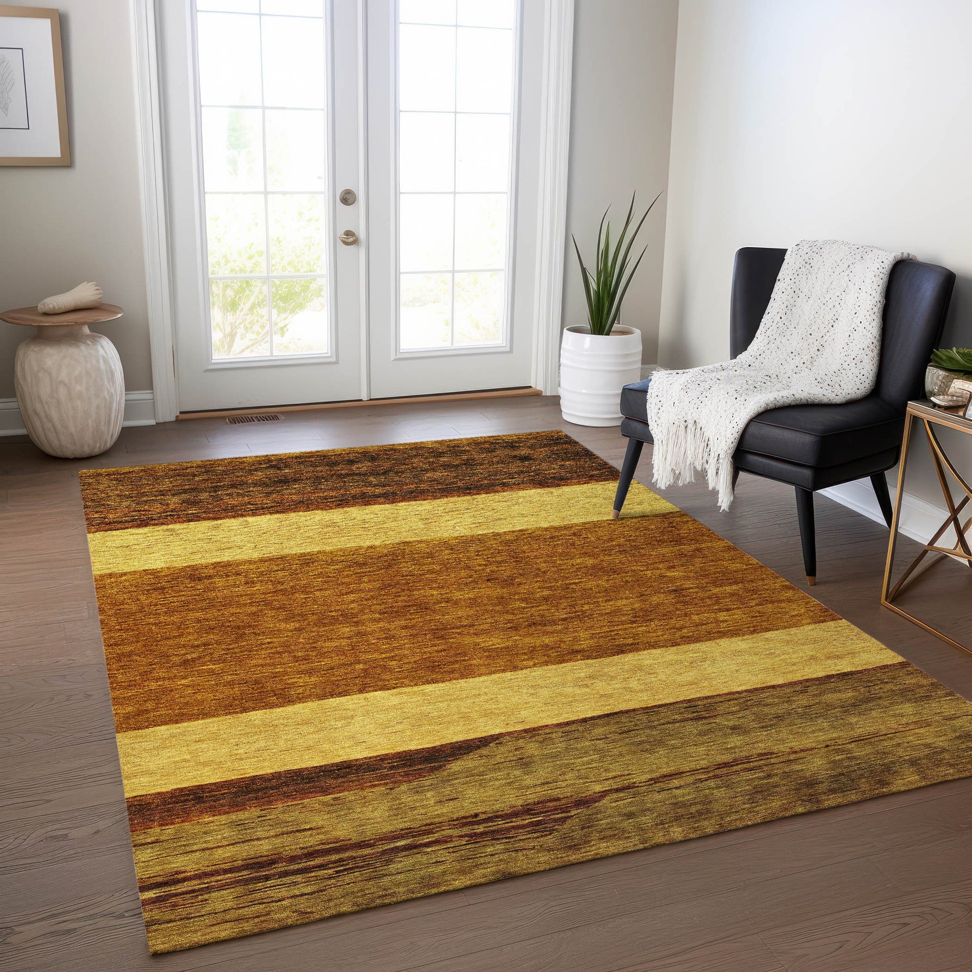 Addison Rugs Chantille ACN1624TR 8 x 10 (ft) Loomed Polyester Terracotta Rectangular Indoor/Outdoor Machine washable Pet Friendly Area rug