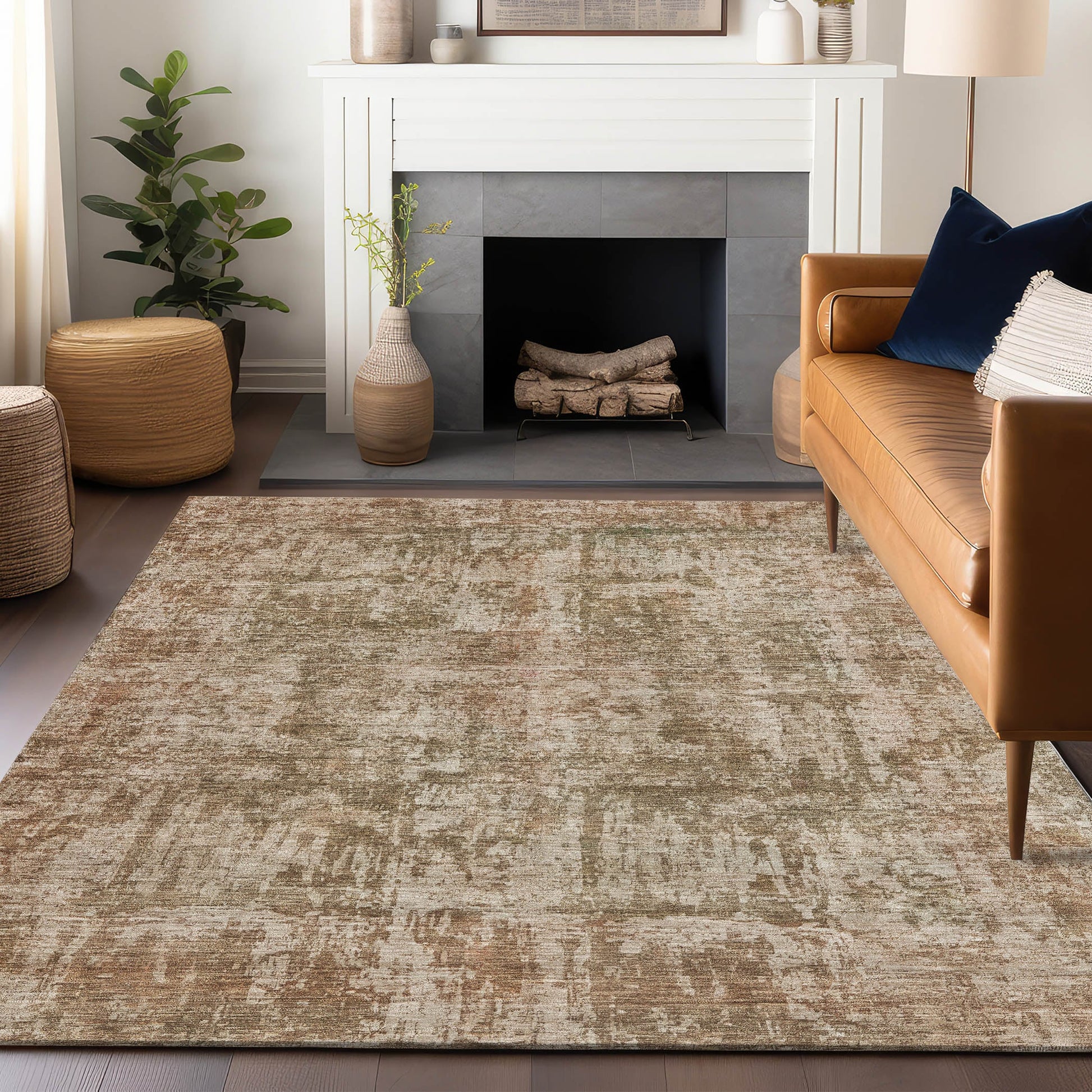 Addison Rugs Chantille ACN1627BG 9 x 12 (ft) Loomed Beige Rectangular Indoor/Outdoor Machine washable Pet Friendly Area rug