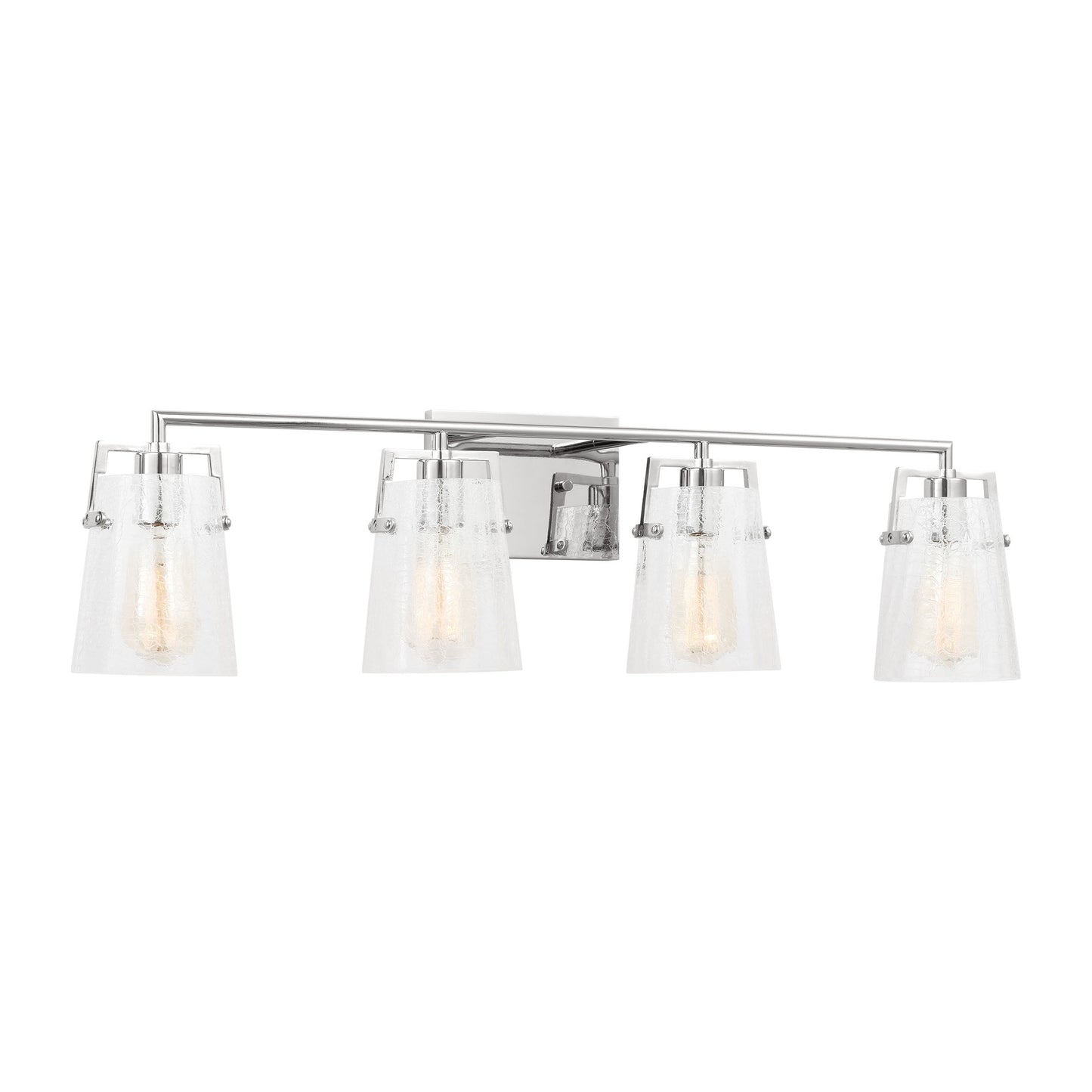 Scott Living Crofton 33.38-in 4 Light Polished Chrome Modern/contemporary Bathroom Vanity light