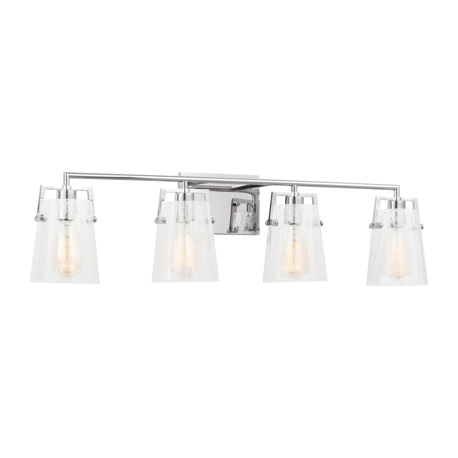 Scott Living Crofton 33.38-in 4 Light Polished Chrome Modern/contemporary Bathroom Vanity light