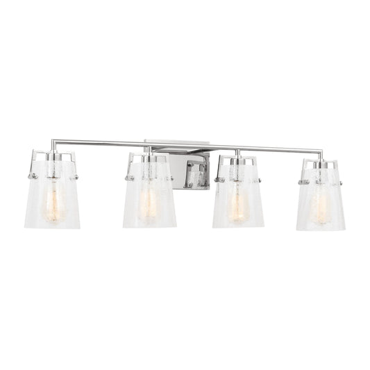 Scott Living Crofton 33.38-in 4 Light Polished Chrome Modern/contemporary Bathroom Vanity light