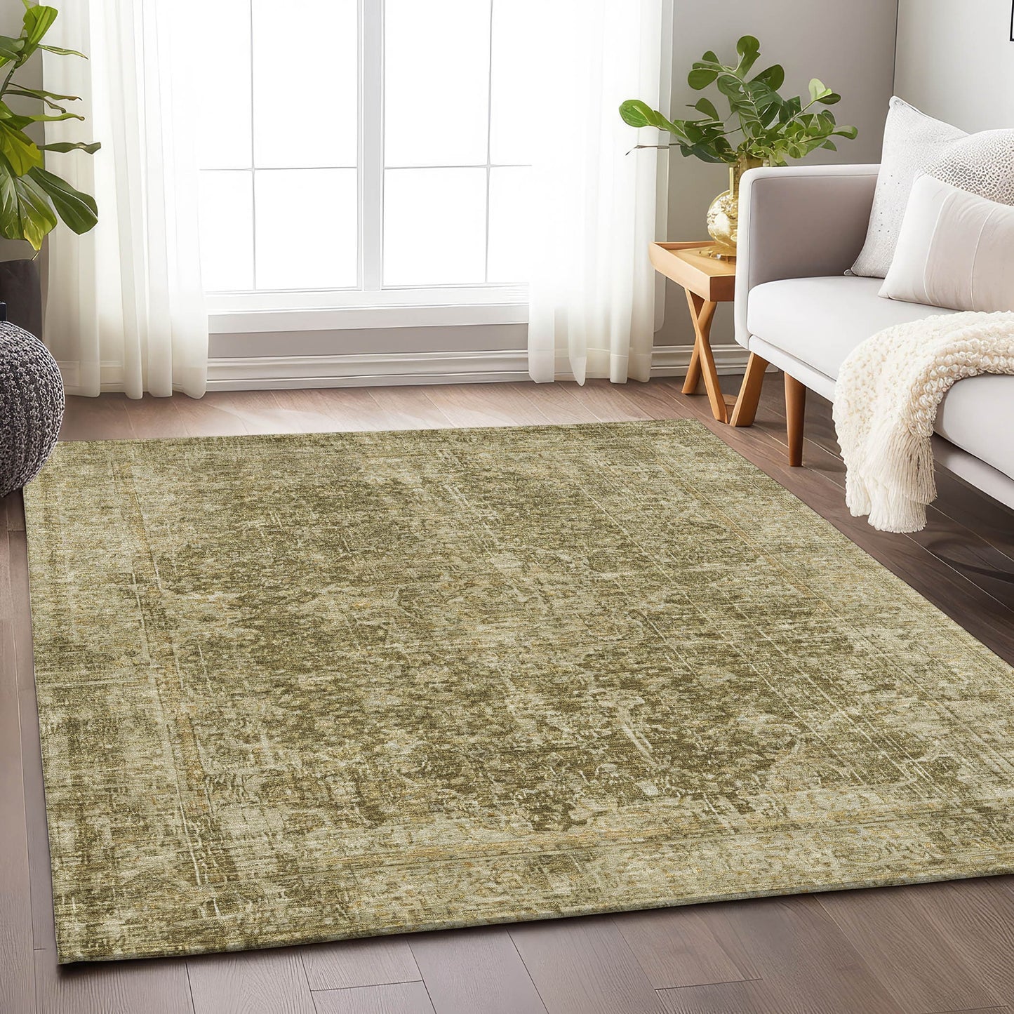 Addison Rugs Chantille ACN1663BR 9 x 12 (ft) Loomed Polyester Brown Rectangular Indoor/Outdoor Machine washable Pet Friendly Area rug