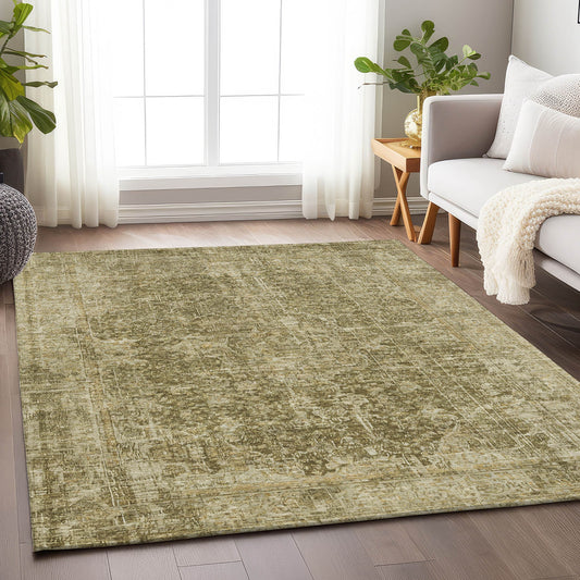 Addison Rugs Chantille ACN1663BR 9 x 12 (ft) Loomed Polyester Brown Rectangular Indoor/Outdoor Machine washable Pet Friendly Area rug