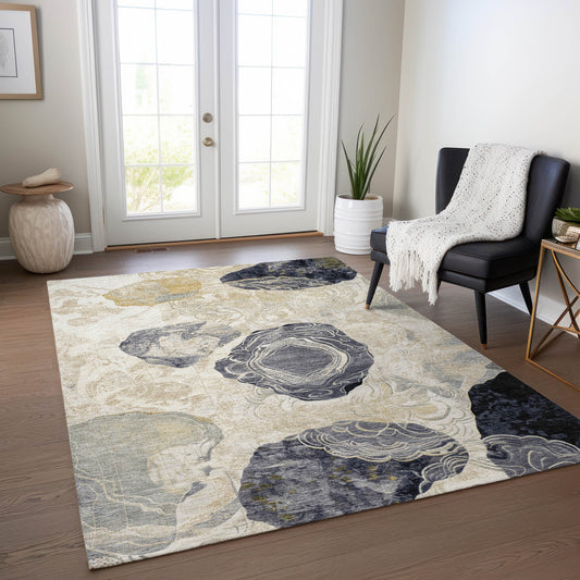 Addison Rugs Chantille ACN1686IV 9 x 12 (ft) Loomed Polyester Ivory Rectangular Indoor/Outdoor Machine washable Pet Friendly Area rug