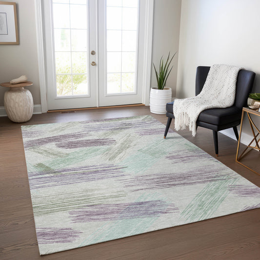 Addison Rugs Chantille ACN1696SA 9 x 12 (ft) Loomed Polyester Sage Rectangular Indoor/Outdoor Machine washable Pet Friendly Area rug
