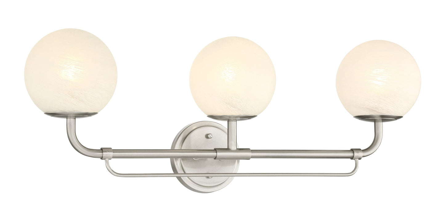 Minka Lavery Whitehall 28-in 3 Light Brushed Nickel Modern/contemporary Bathroom Vanity light bar