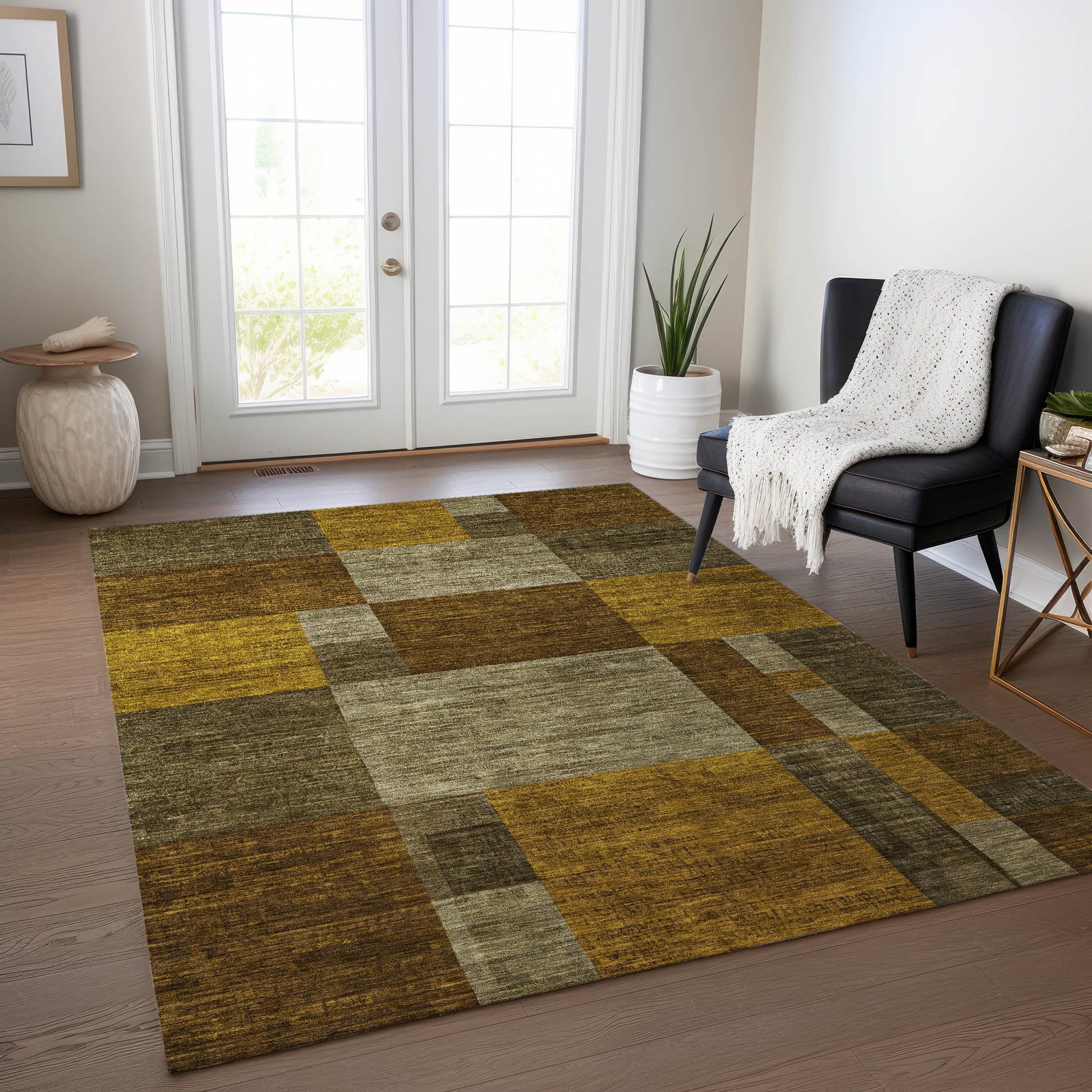 Addison Rugs Chantille ACN1749PW 9 x 12 (ft) Loomed Polyester Pewter Rectangular Indoor/Outdoor Machine washable Pet Friendly Area rug