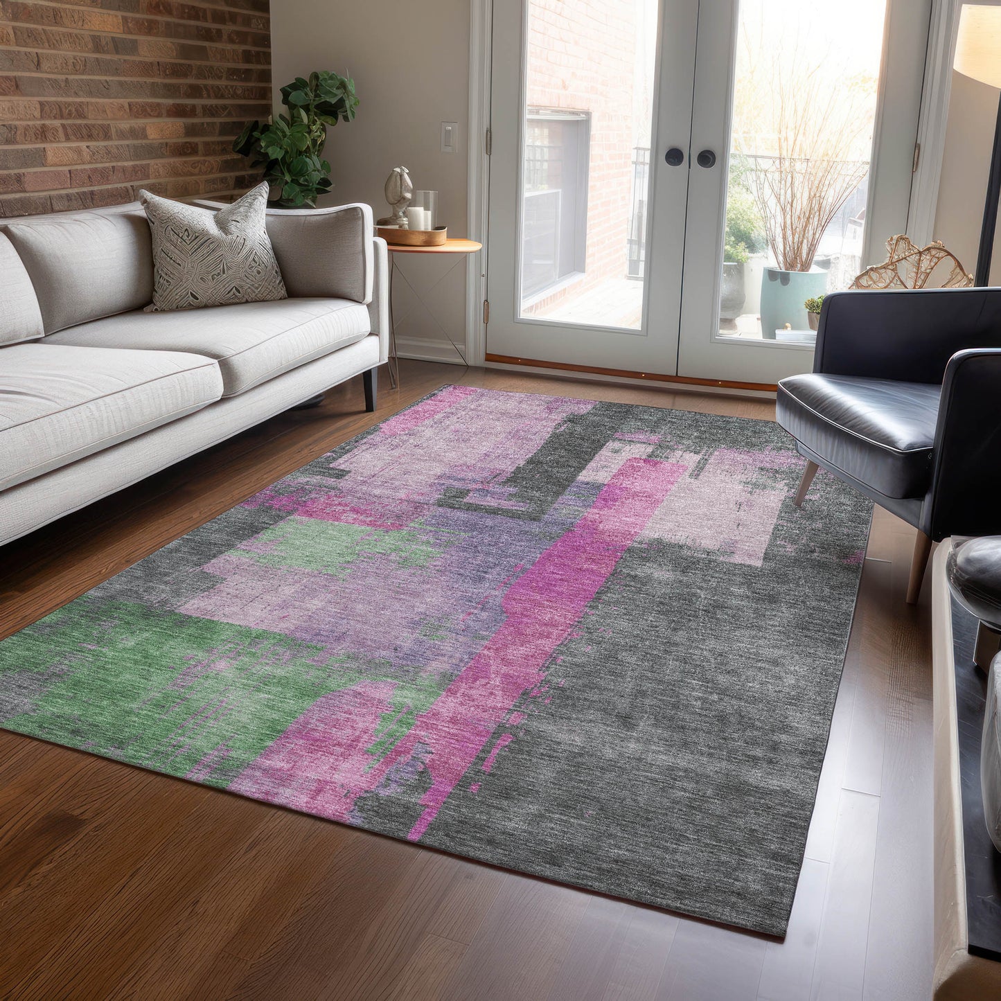 Addison Rugs Chantille ACN1779BL 9 x 12 (ft) Loomed Polyester Blush Rectangular Indoor/Outdoor Machine washable Pet Friendly Area rug