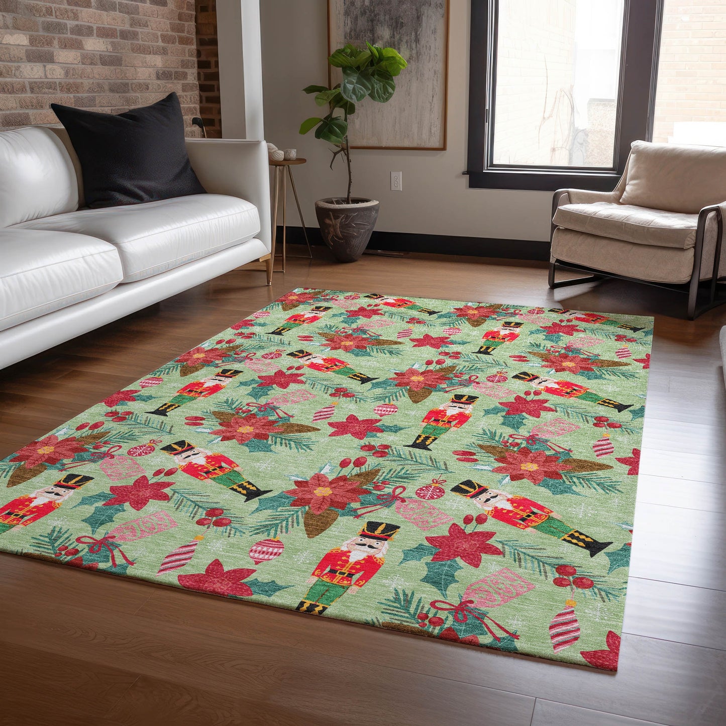Addison Rugs Chantille ACN1822AL 8 x 10 (ft) Loomed Polyester Aloe Rectangular Indoor/Outdoor Machine washable Pet Friendly Area rug