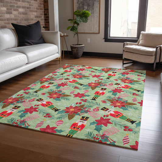 Addison Rugs Chantille ACN1822AL 8 x 10 (ft) Loomed Polyester Aloe Rectangular Indoor/Outdoor Machine washable Pet Friendly Area rug