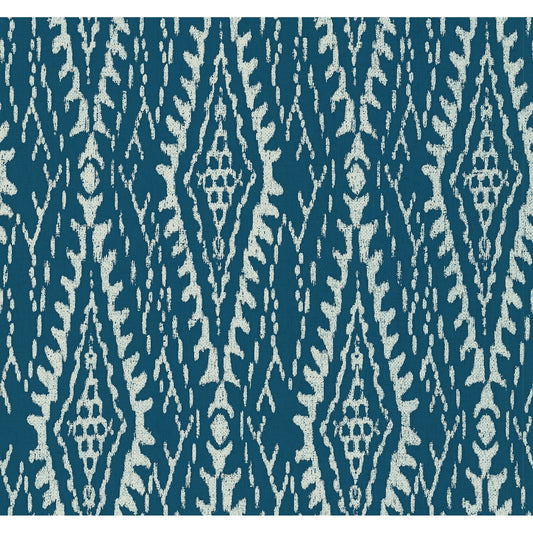 York Wallcoverings Lemieux et Cie Signature 60.8-sq ft Indigo Grasscloth Novelty Prepasted