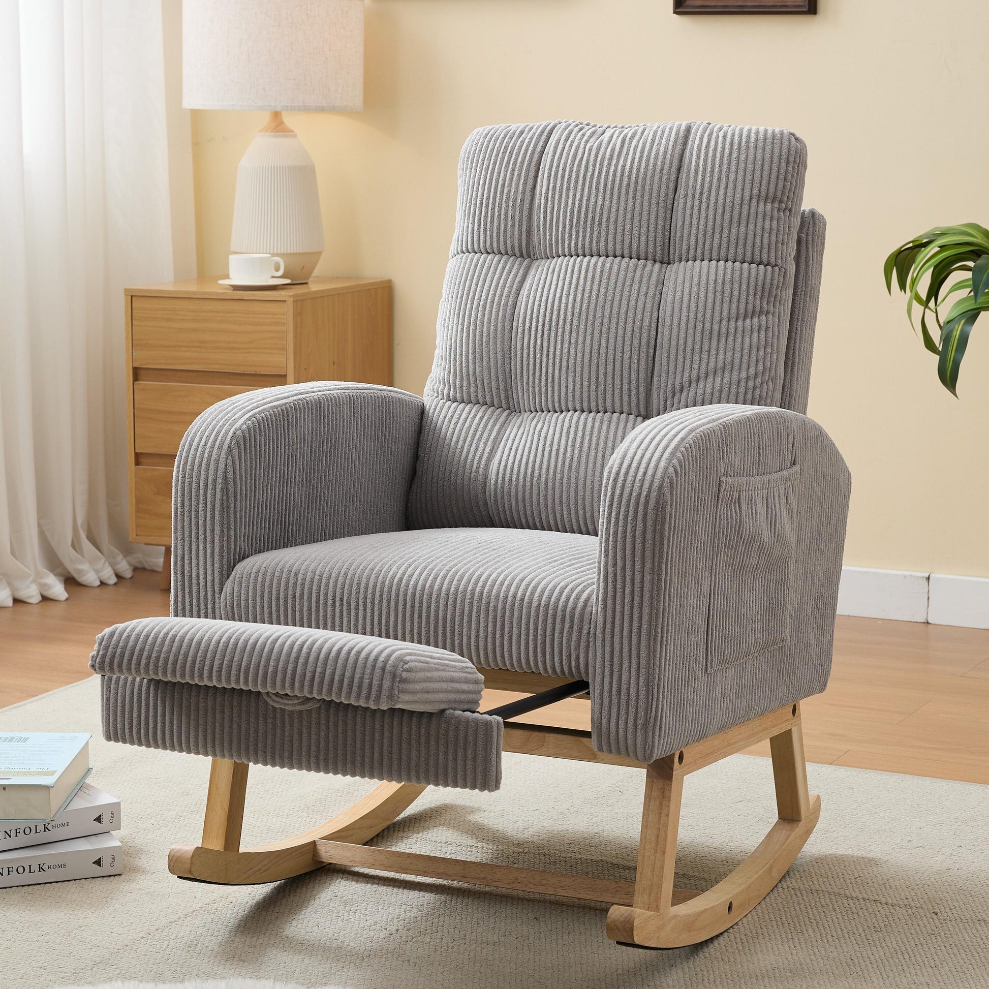 Runesay 32.3-in W Modern Wheat Boucle Swivel Accent Armchair
