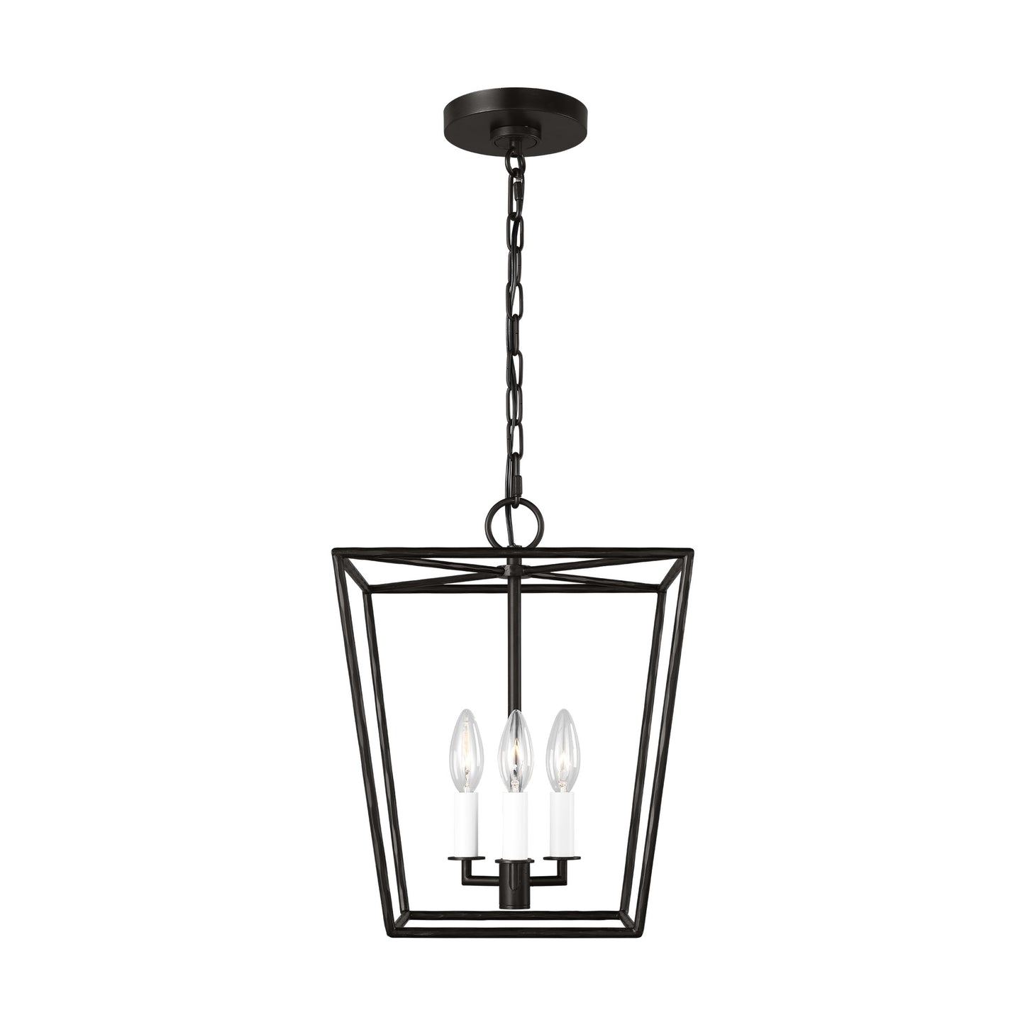 Generation Lighting Viota 3 -Light Aged Iron Transitional Lantern Medium Indoor Hanging Pendant Light