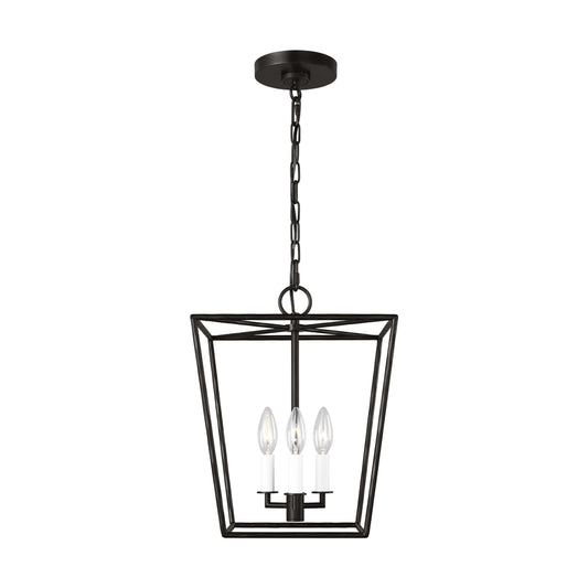 Generation Lighting Viota 3 -Light Aged Iron Transitional Lantern Medium Indoor Hanging Pendant Light