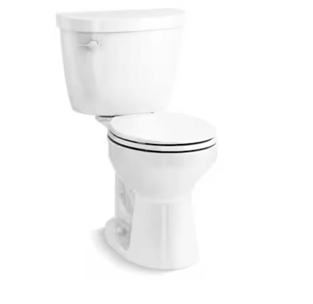 KOHLER Cimarron White Round Standard height 12-in Rough-In WaterSense 1.28 GPF 2-piece Toilet