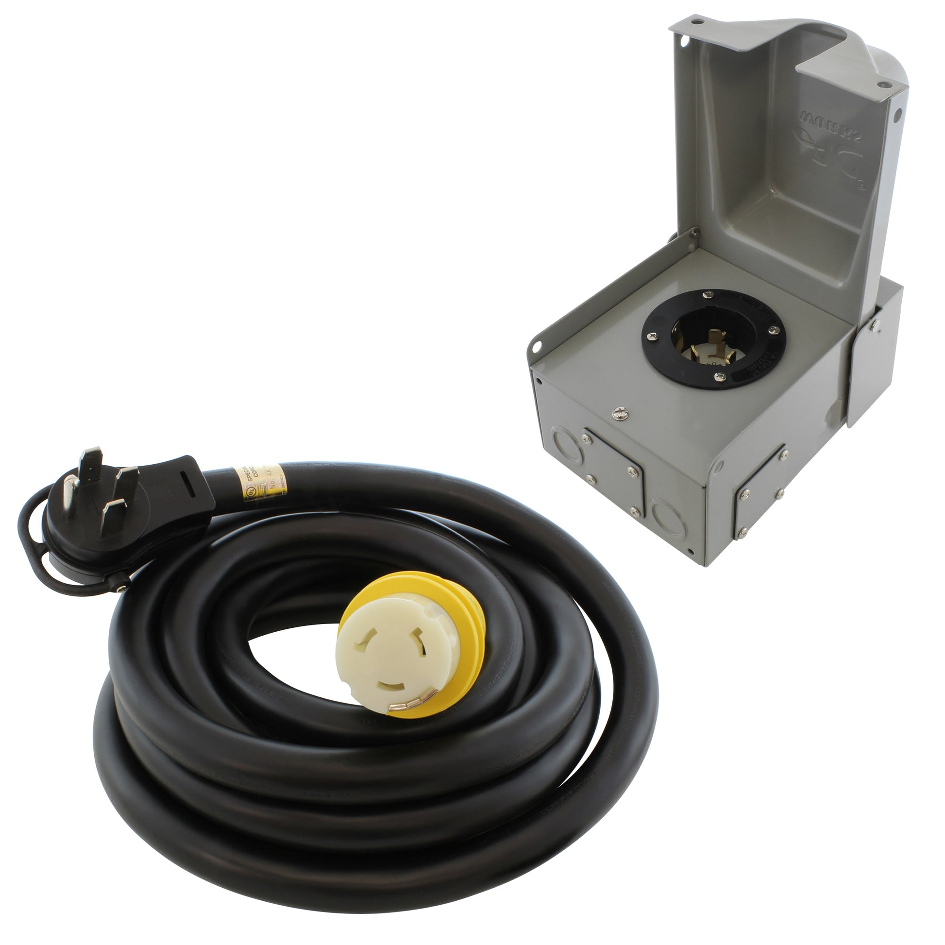 AC WORKS 15-ft 6 / 4 Heavy Duty 4 Prong Black Indoor/Outdoor Extension Power Cord