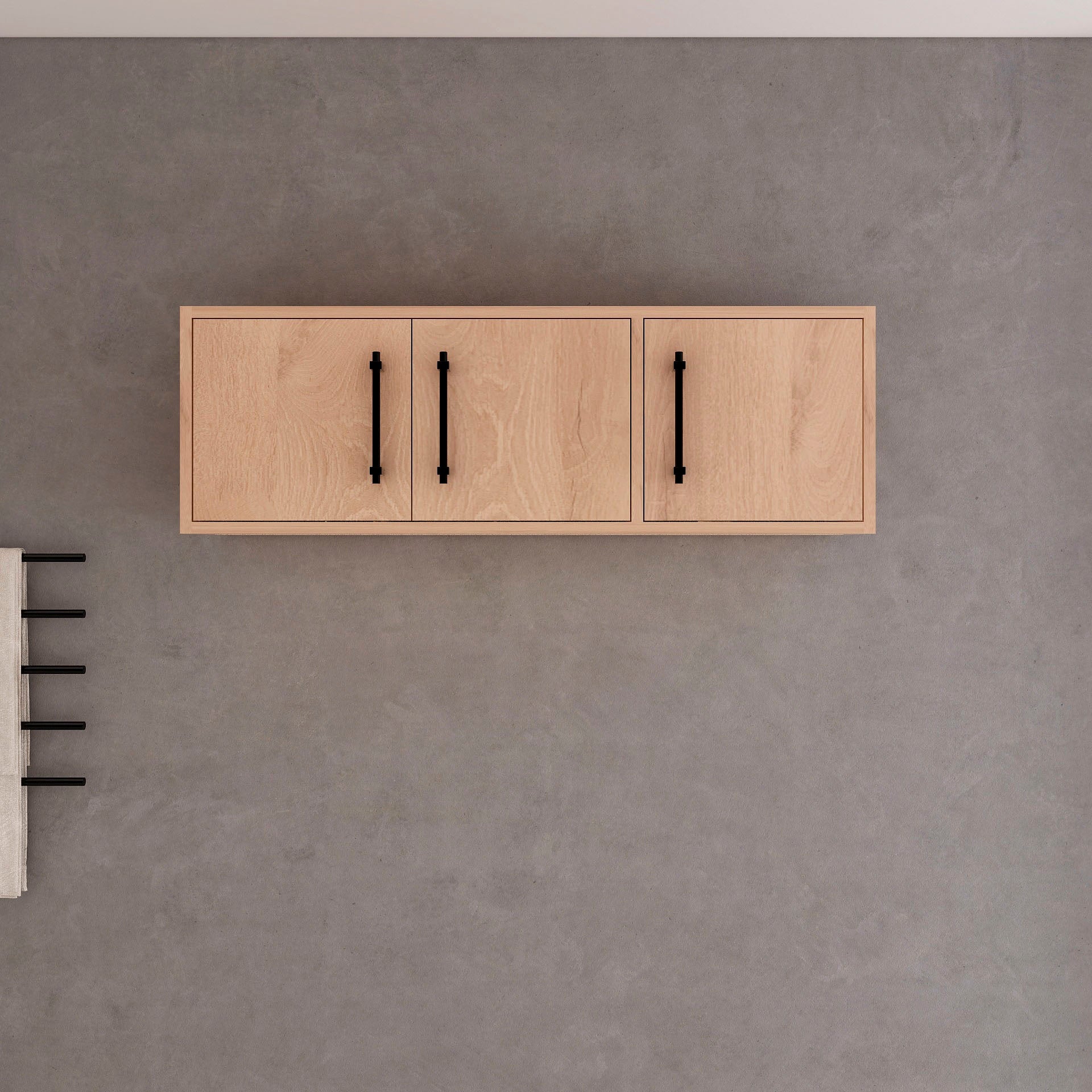 BV Better Vanity Victoria 42-in x 13.78-in x 11.8-in Red Oak / Right Side Door Soft Close Bathroom Wall Cabinet