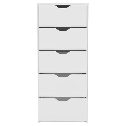 Siavonce White 5 -Drawer 42-in Standard dresser