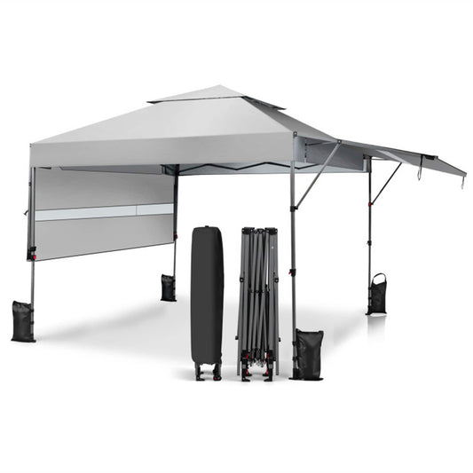 BABOOM 17.6-ft x 10-ft Rectangle gray/Oxford Fabric Picnic table canopy