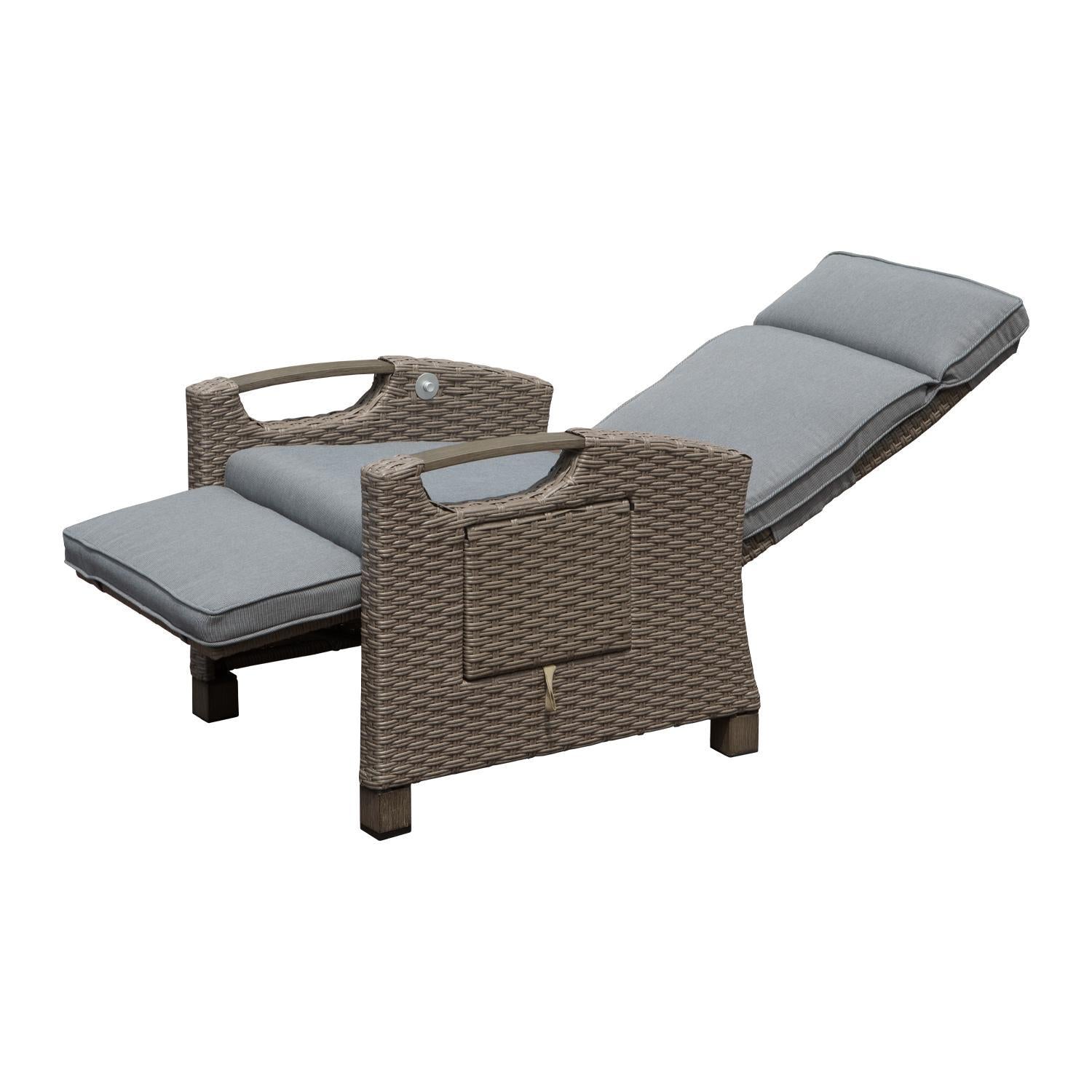 Wildaven Gray Synthetic Upholstered Recliner