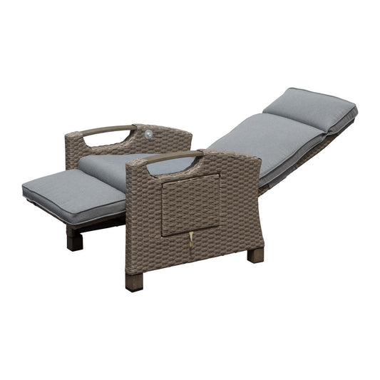 Wildaven Gray Synthetic Upholstered Recliner