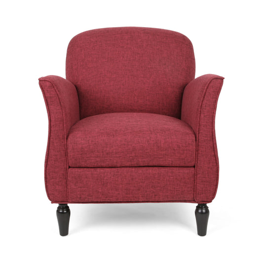Christopher Knight Home Swainson Traditional Tweed Armchair-cranberry tweed