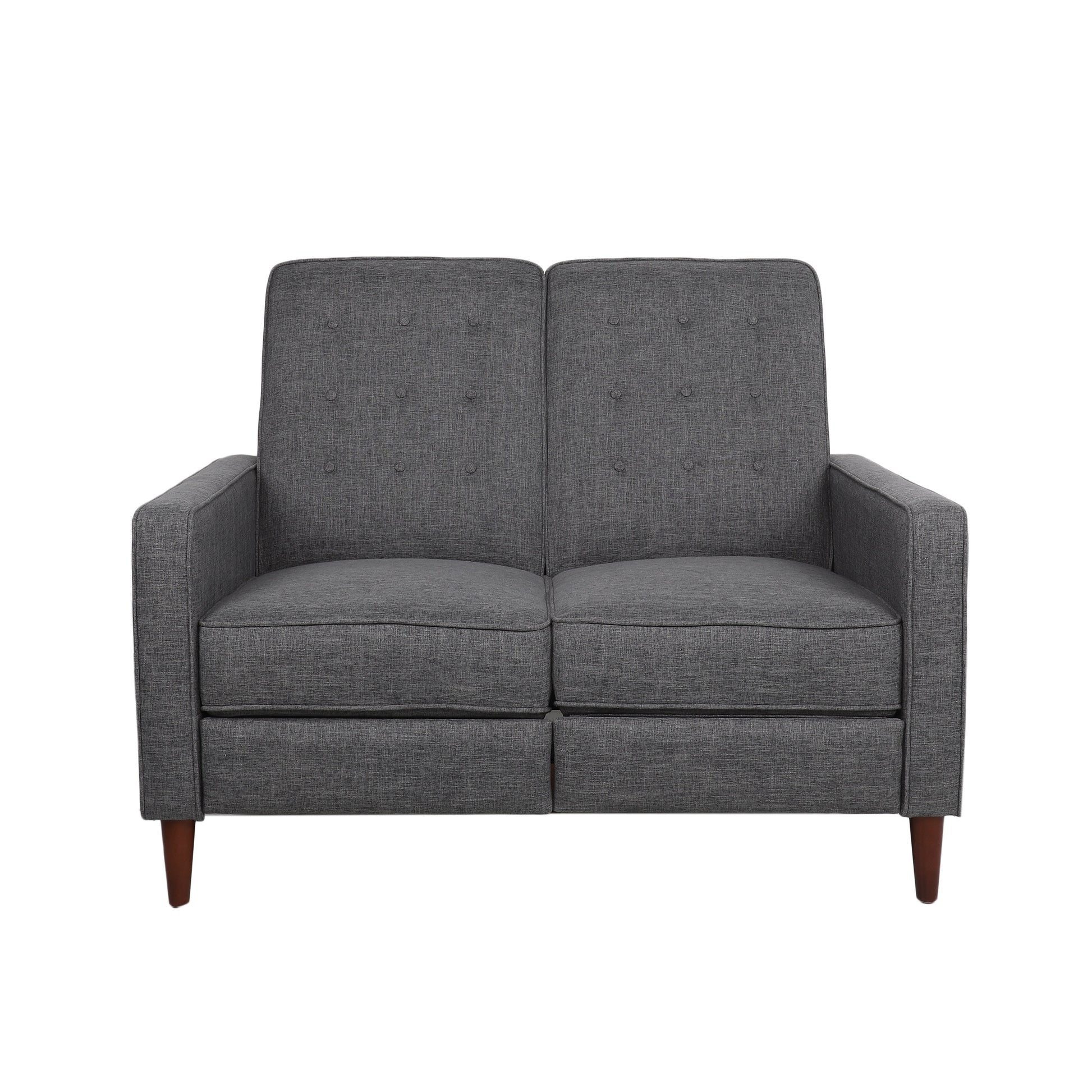 Christopher Knight Home Denison  Upholstered Loveseat Pushback Recliner-Gray