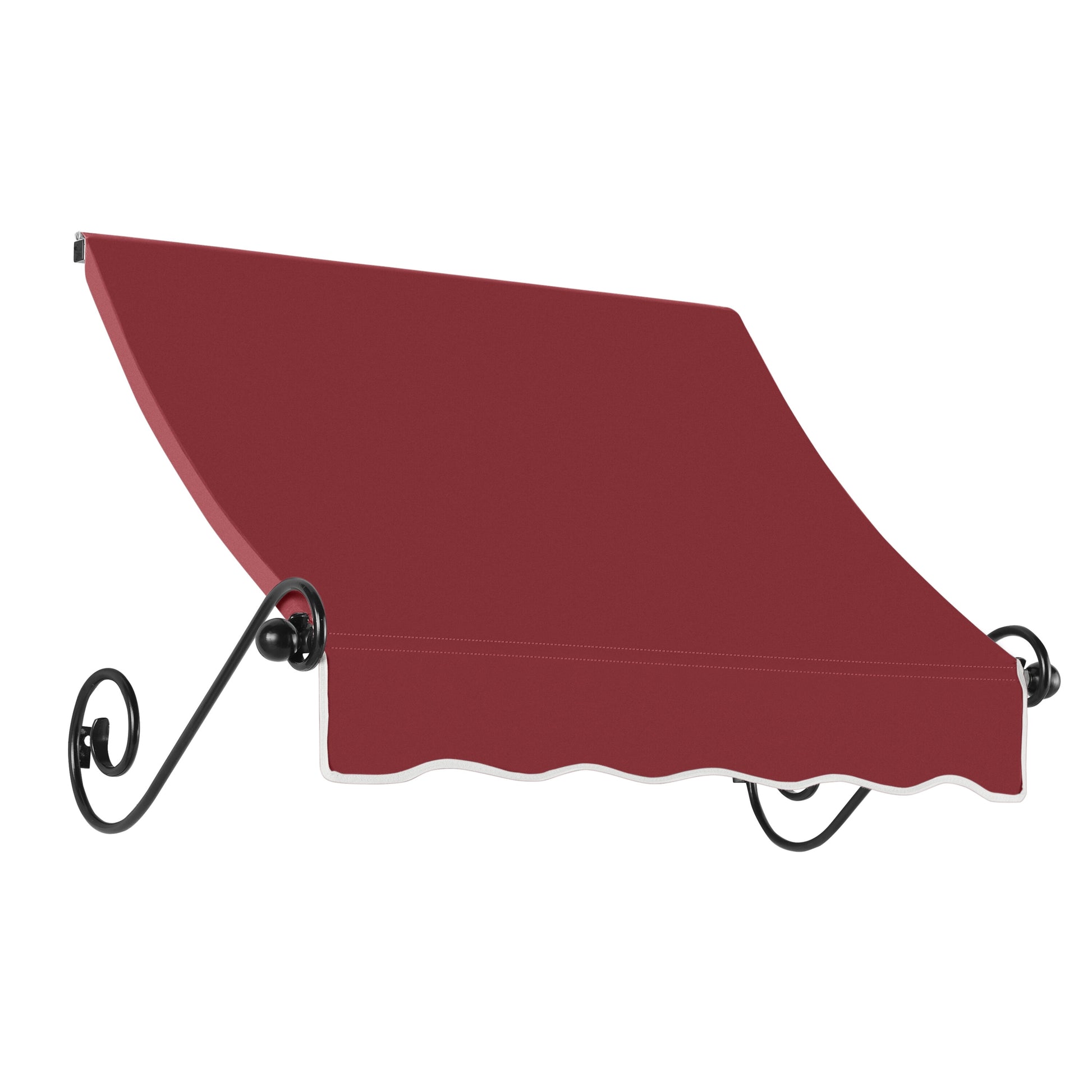 Awntech Charleston 40.5-in Wide x 24-in Projection x 24-in Height Fabric Burgundy Solid Fixed Window/Door Awning