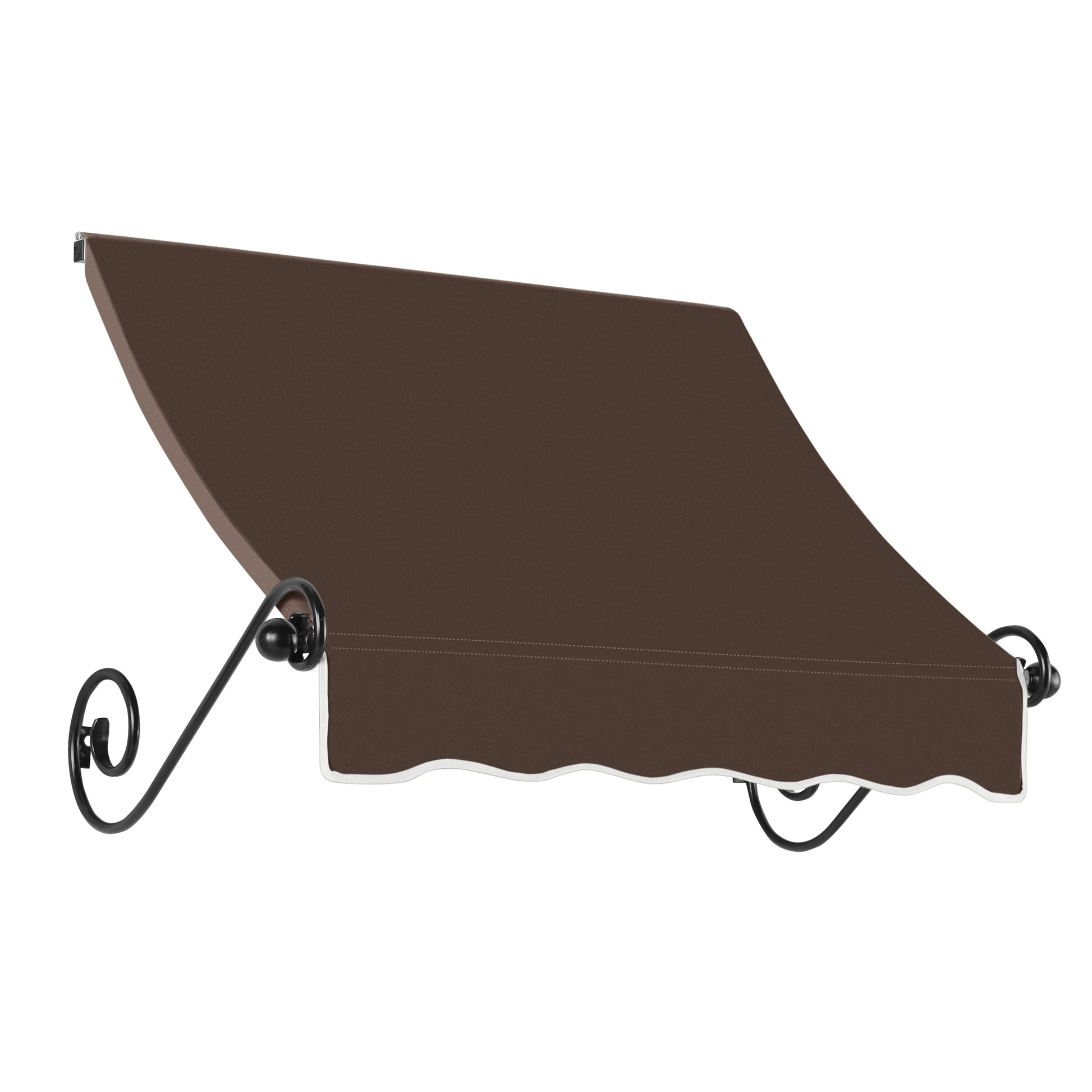 Awntech Charleston 52.5-in Wide x 24-in Projection x 24-in Height Fabric Brown Solid Fixed Window/Door Awning