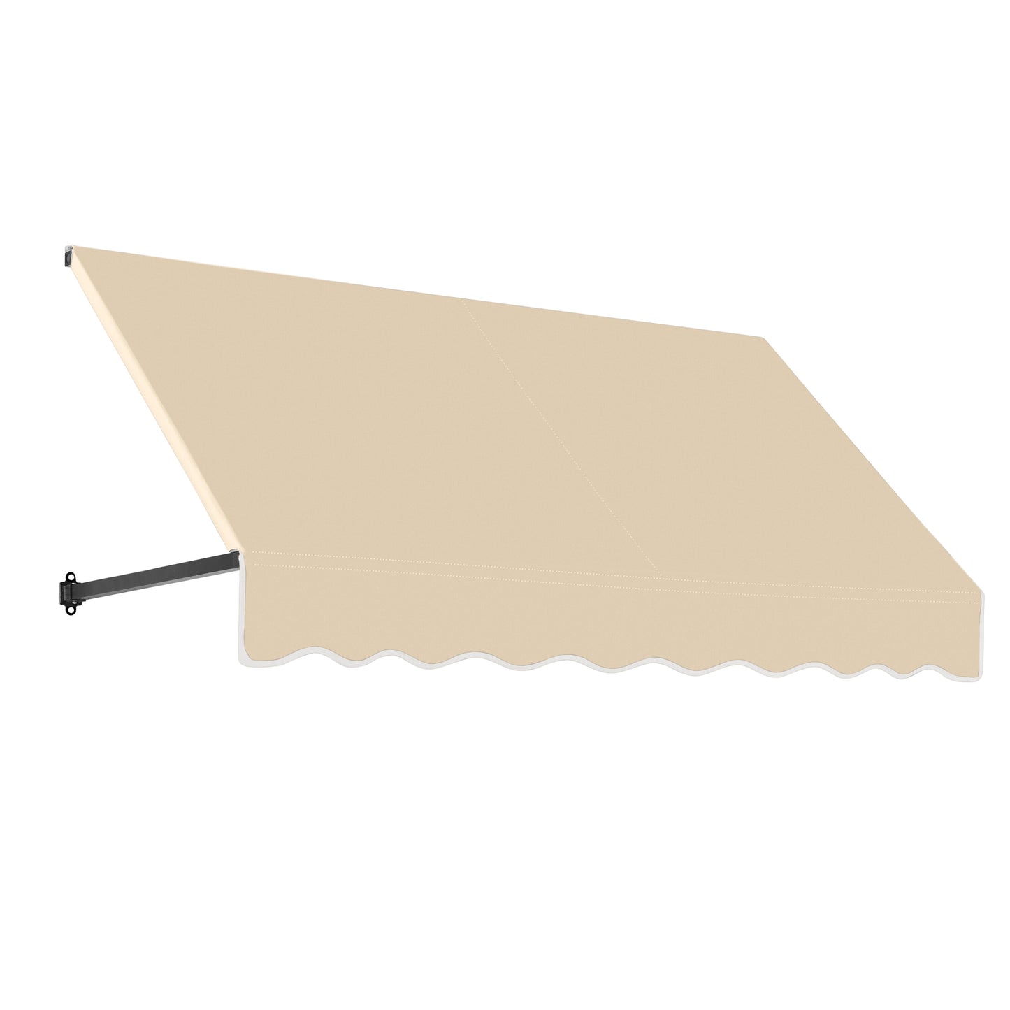 Awntech Dallas Retro 64.5-in Wide x 42-in Projection x 24-in Height Fabric Tan Solid Fixed Window/Door Awning