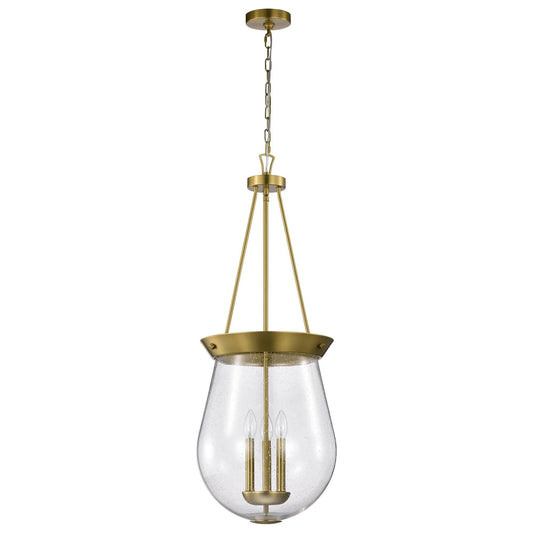 Nuvo Lighting Boliver 3 - Light Vintage Brass Brass Traditional Steel Pendant Light