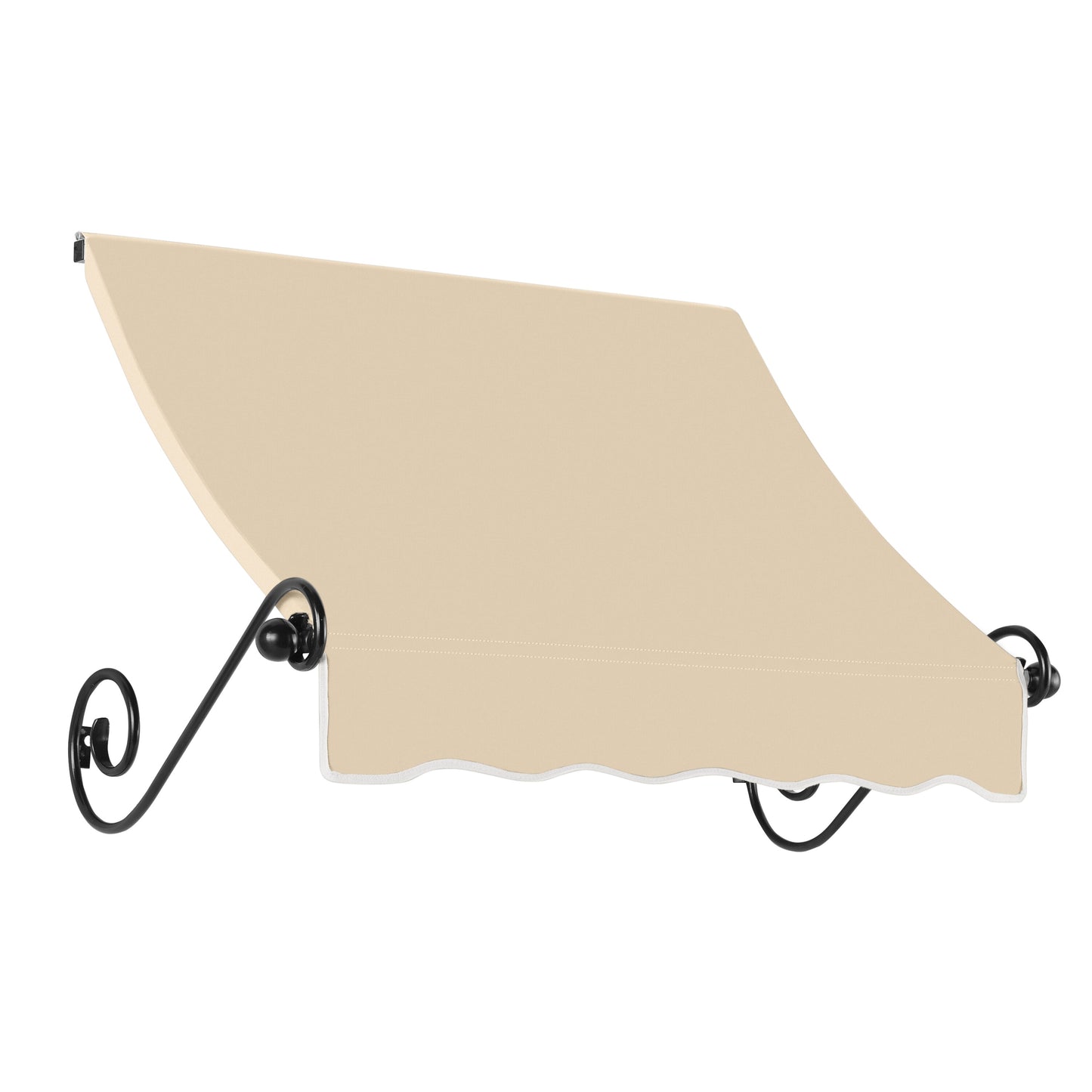 Awntech Charleston 52.5-in Wide x 36-in Projection x 18-in Height Fabric Tan Solid Fixed Window/Door Awning