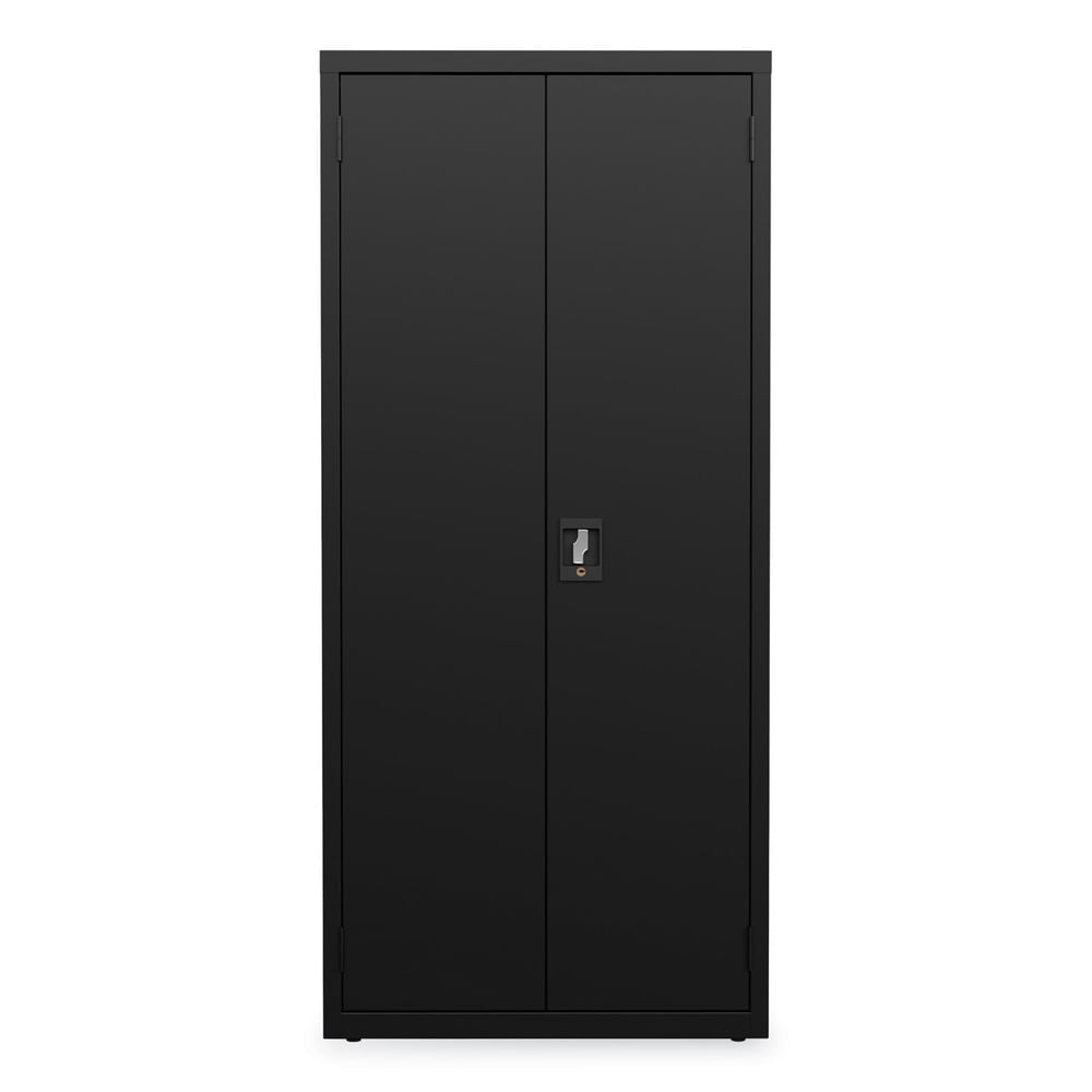 Alera 25329 30 x 15 x 66 inch Black Economy Assembled Storage Cabinet with 4 Shelves