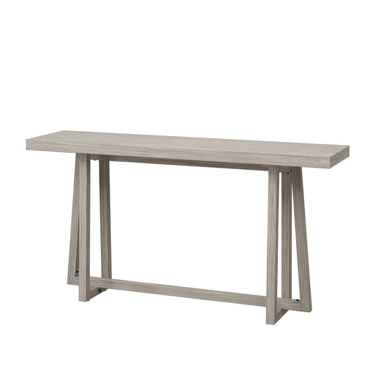 SINOFURN Rustic Rectangular Composite Gray Magnesium Oxide 59.8-in W x 31.5-in H Console table