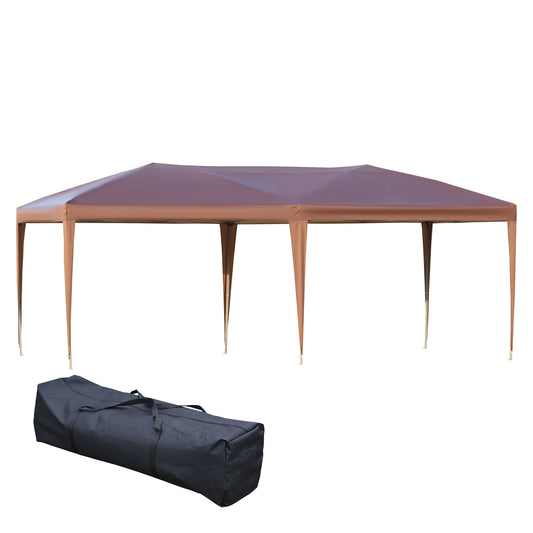 Siavonce 19.4-ft x 9.7-ft Rectangle Brown Pop-up canopy