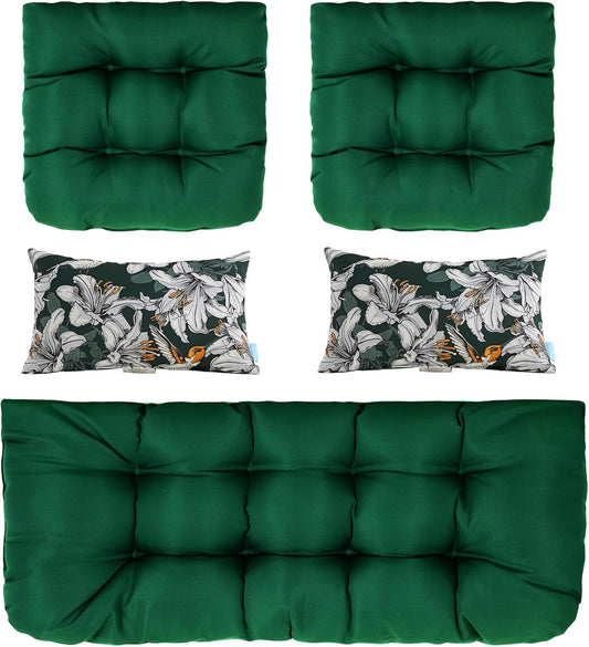 Artplan  Outdoor Cushions Loveseat All Weather Chair Cushions Bench Cushions Set of 5