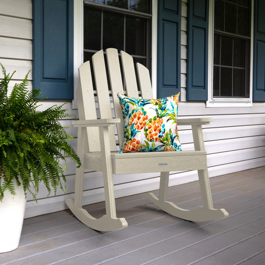 highwood Classic Westport Whitewash Poly-lumber Frame Rocking Chair with Slat Seat