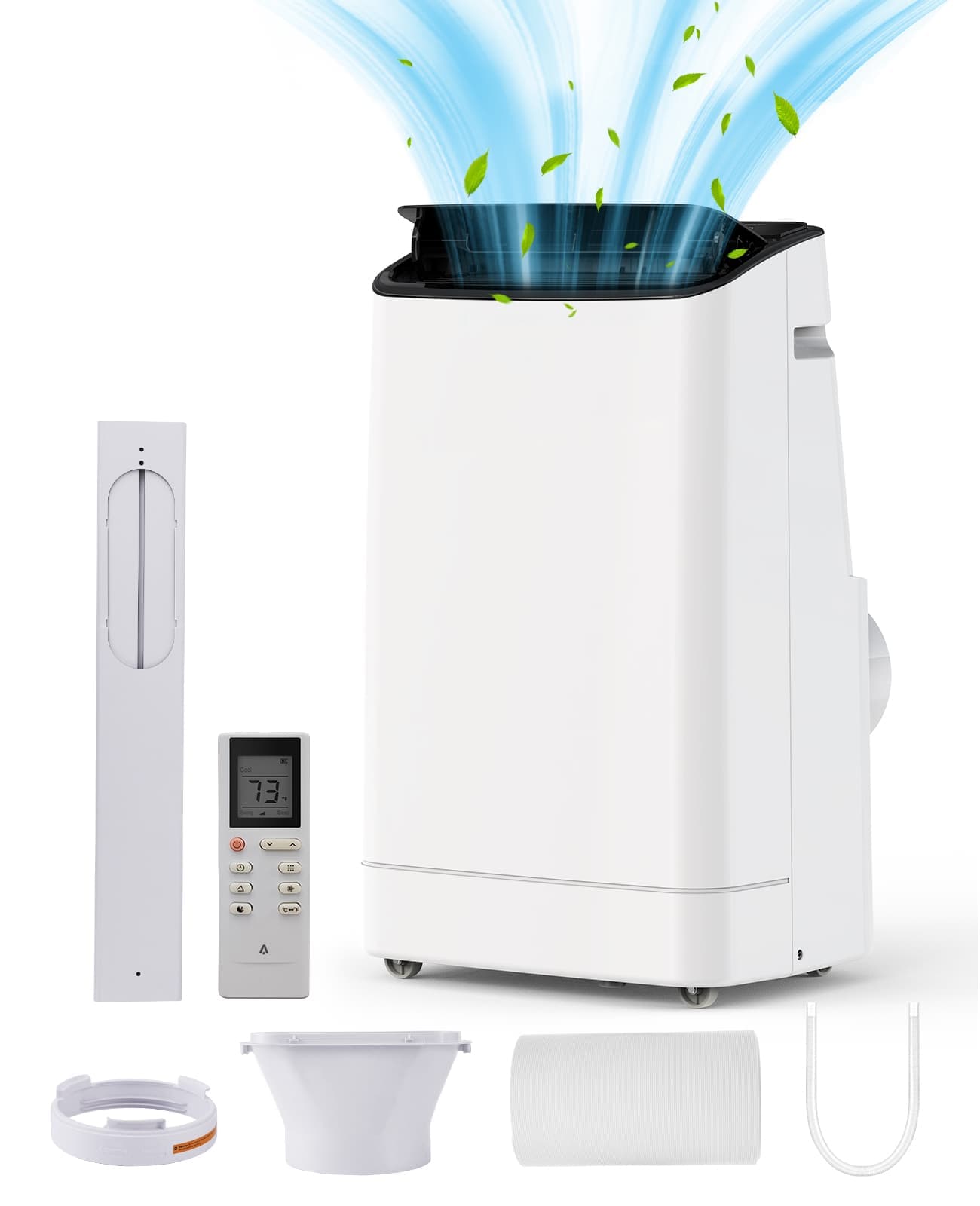 WhizMax 14000 BTU  Portable Air Conditioner  Cools up to 750 sq  ft   Cool Dry Fresh Modes  Quiet Portable Air  Conditioner with Remote Control