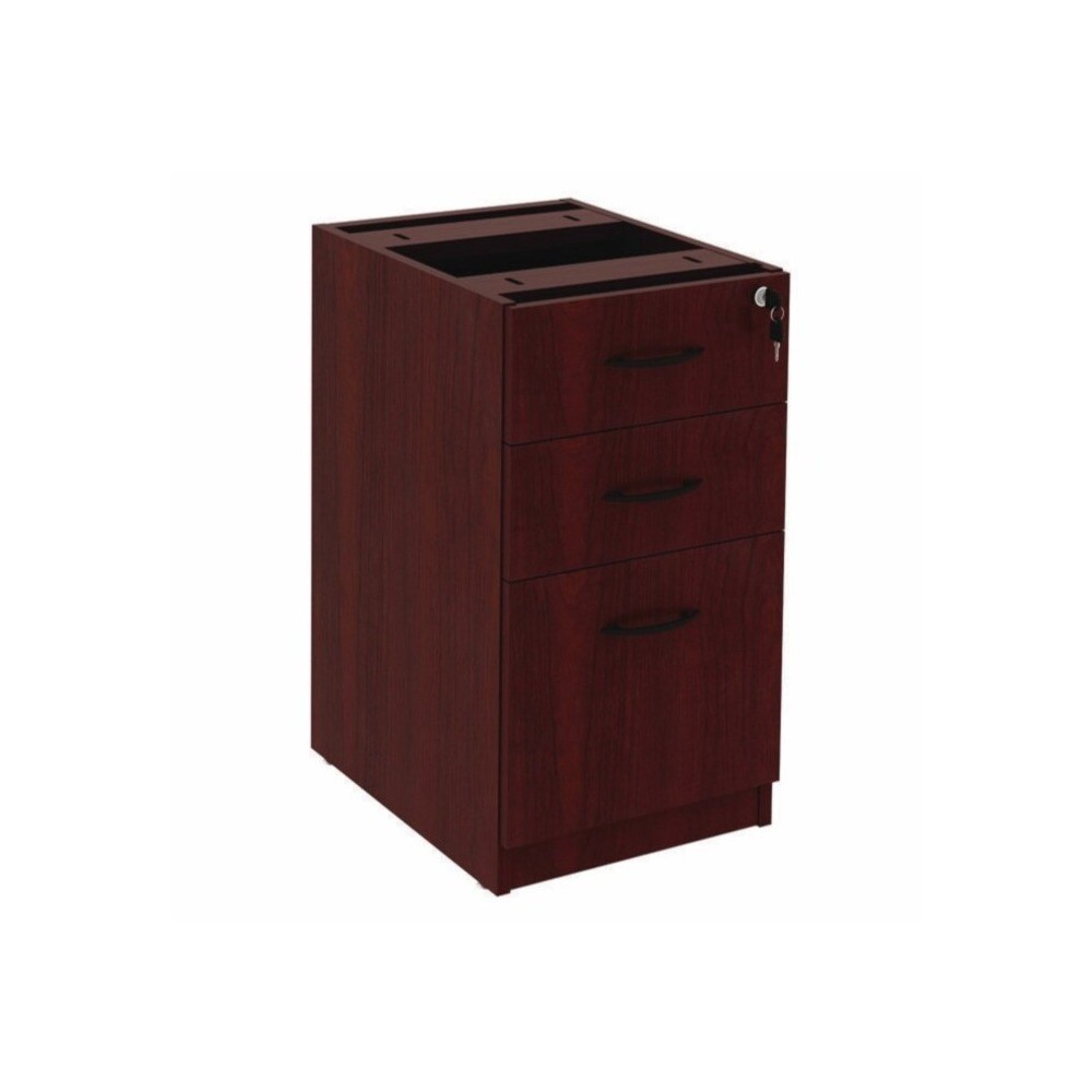 Alera Valencia Series Box/File Full Pedestal in Mahogany - 15.63" x 20.5" x 28.5"