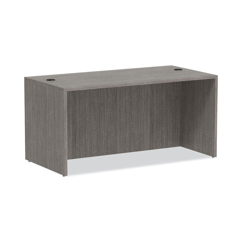 Alera Valencia Series Gray Straight Front Desk Shell - 59.13 inches x 29.5 inches x 29.63 inches