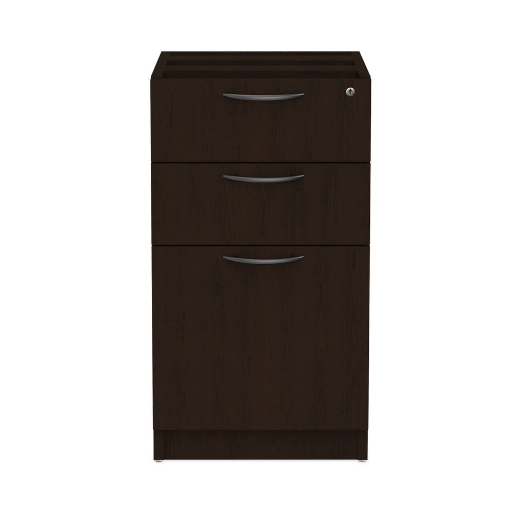 Alera Valencia Series Full Pedestal File with 3 Drawers - Espresso Finish- 15.63 inches x 20.5 inches x 28.5 inches