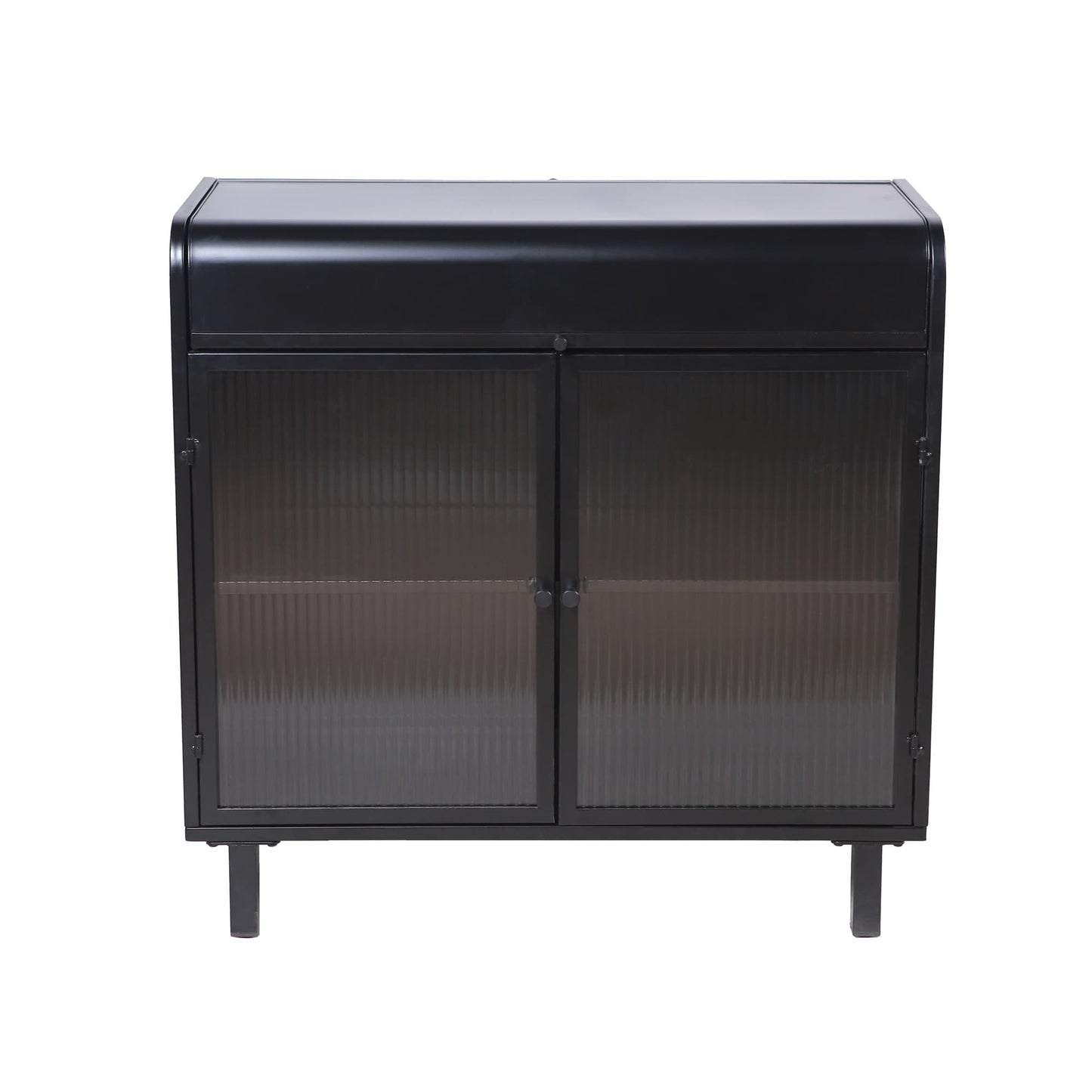 Flynama Contemporary/Modern Antique Black Steel Sideboard