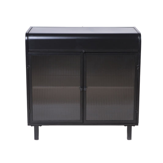 Flynama Contemporary/Modern Antique Black Steel Sideboard